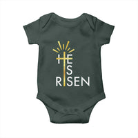 He Is Risen Baby Onesie Christian Easter Day Religious Bible Verse Cross