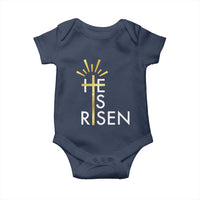 He Is Risen Baby Onesie Christian Easter Day Religious Bible Verse Cross