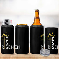 He Is Risen 4 in 1 Can Cooler Tumbler Christian Easter Day Religious Bible Verse Cross