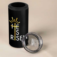 He Is Risen 4 in 1 Can Cooler Tumbler Christian Easter Day Religious Bible Verse Cross