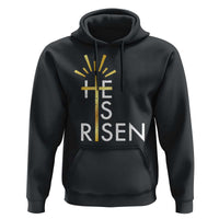 He Is Risen Hoodie Christian Easter Day Religious Bible Verse Cross