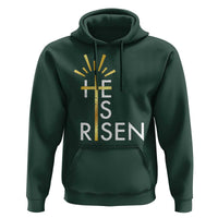 He Is Risen Hoodie Christian Easter Day Religious Bible Verse Cross