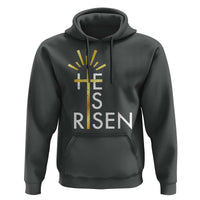 He Is Risen Hoodie Christian Easter Day Religious Bible Verse Cross
