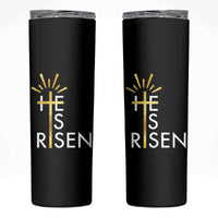 He Is Risen Skinny Tumbler Christian Easter Day Religious Bible Verse Cross
