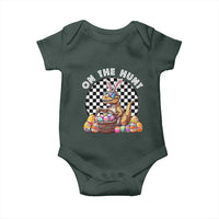 Funny Easter Day Dinosaur Bunny Baby Onesie On The Hunt Egg Hunting