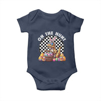 Funny Easter Day Dinosaur Bunny Baby Onesie On The Hunt Egg Hunting