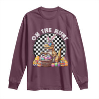 Funny Easter Day Dinosaur Bunny Long Sleeve Shirt On The Hunt Egg Hunting