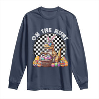 Funny Easter Day Dinosaur Bunny Long Sleeve Shirt On The Hunt Egg Hunting