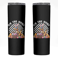 Funny Easter Day Dinosaur Bunny Skinny Tumbler On The Hunt Egg Hunting