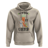 Personalized Easter Day Hoodie Custom Text 1st Easter Cute Bunny Carrot