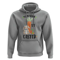Personalized Easter Day Hoodie Custom Text 1st Easter Cute Bunny Carrot