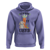Personalized Easter Day Hoodie Custom Text 1st Easter Cute Bunny Carrot