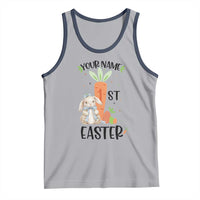 Personalized Easter Day Tank Top Custom Text 1st Easter Cute Bunny Carrot