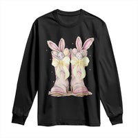 Funny Easter Day Cowgirl Egg Cowboy Boots Long Sleeve Shirt