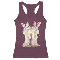 Funny Easter Day Cowgirl Egg Cowboy Boots Racerback Tank Top