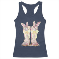 Funny Easter Day Cowgirl Egg Cowboy Boots Racerback Tank Top