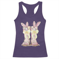 Funny Easter Day Cowgirl Egg Cowboy Boots Racerback Tank Top
