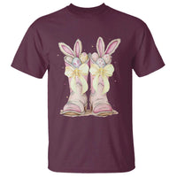 Funny Easter Day Cowgirl Egg Cowboy Boots T Shirt