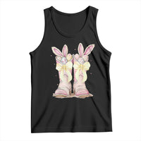 Funny Easter Day Cowgirl Egg Cowboy Boots Tank Top