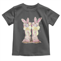 Funny Easter Day Cowgirl Egg Cowboy Boots Toddler T Shirt
