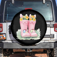 Funny Easter Day Gardening Spare Tire Cover Gardener Boots Bunny Ears Colorful Eggs