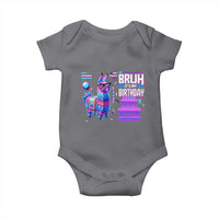 Funny Bruh It's My Birthday Baby Onesie Llama Pinata Gaming Bday