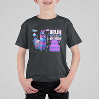 Funny Bruh It's My Birthday T Shirt For Kid Llama Pinata Gaming Bday