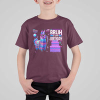 Funny Bruh It's My Birthday T Shirt For Kid Llama Pinata Gaming Bday