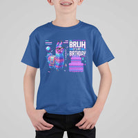 Funny Bruh It's My Birthday T Shirt For Kid Llama Pinata Gaming Bday