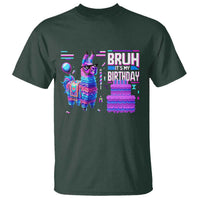 Funny Bruh It's My Birthday T Shirt Llama Pinata Gaming Bday