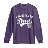 Funny New Dad Promoted To Dad Since 2025 Long Sleeve Shirt Baby Announcement