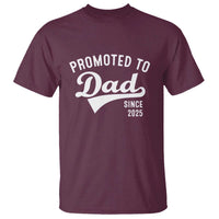 Funny New Dad Promoted To Dad Since 2025 T Shirt Baby Announcement