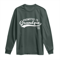 Funny New Grandpa Promoted To Grandpa Since 2025 Long Sleeve Shirt Baby Announcement