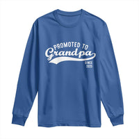 Funny New Grandpa Promoted To Grandpa Since 2025 Long Sleeve Shirt Baby Announcement