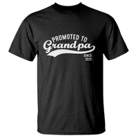 Funny New Grandpa Promoted To Grandpa Since 2025 T Shirt Baby Announcement