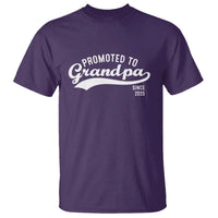 Funny New Grandpa Promoted To Grandpa Since 2025 T Shirt Baby Announcement