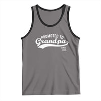 Funny New Grandpa Promoted To Grandpa Since 2025 Tank Top Baby Announcement