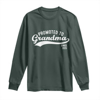 Funny New Grandma Promoted To Grandma Since 2025 Long Sleeve Shirt Baby Announcement