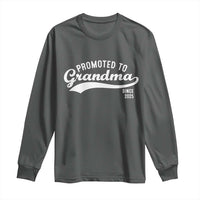 Funny New Grandma Promoted To Grandma Since 2025 Long Sleeve Shirt Baby Announcement
