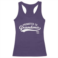 Funny New Grandma Promoted To Grandma Since 2025 Racerback Tank Top Baby Announcement