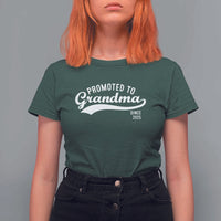 Funny New Grandma Promoted To Grandma Since 2025 T Shirt For Women Baby Announcement