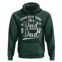 Funny Promoted From Dog Dad To Human Dad Hoodie New Father Paw Father's Day