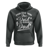 Funny Promoted From Dog Dad To Human Dad Hoodie New Father Paw Father's Day