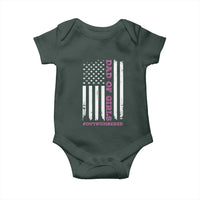 Funny Dad Of Girls Outnumbered Baby Onesie Vintage American Flag Father's Day