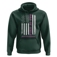 Funny Dad Of Girls Outnumbered Hoodie Vintage American Flag Father's Day