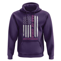 Funny Dad Of Girls Outnumbered Hoodie Vintage American Flag Father's Day