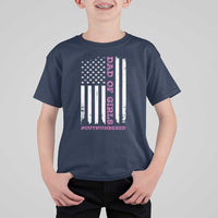 Funny Dad Of Girls Outnumbered T Shirt For Kid Vintage American Flag Father's Day