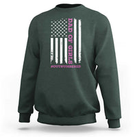 Funny Dad Of Girls Outnumbered Sweatshirt Vintage American Flag Father's Day
