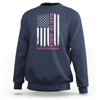 Funny Dad Of Girls Outnumbered Sweatshirt Vintage American Flag Father's Day
