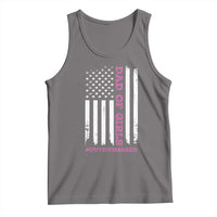 Funny Dad Of Girls Outnumbered Tank Top Vintage American Flag Father's Day